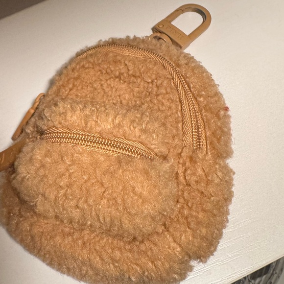 Tan Fuzzy Mini Backpack - Picture 2 of 4